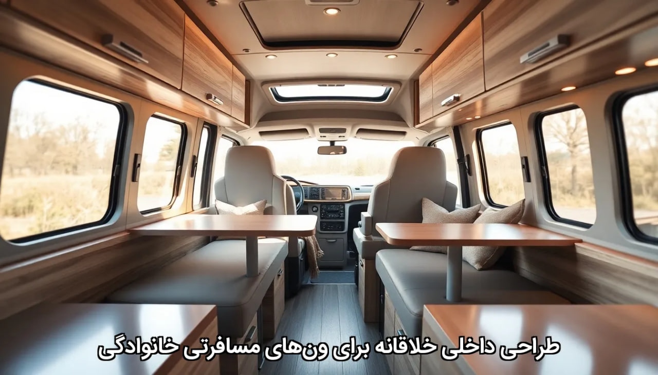 طراحی داخلی خلاقانه برای ون‌های مسافرتی خانوادگی