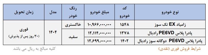 شرایط فروش: