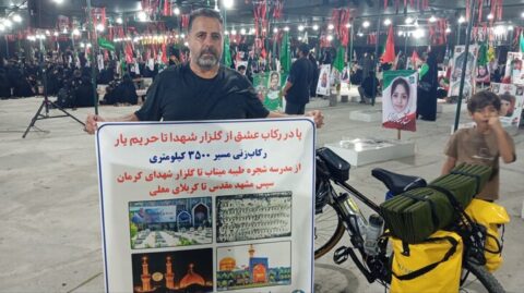 دوچرخه سوار سیرجانی از گلزار شهدا میناب تا کربلا را رکاب خواهد زد
