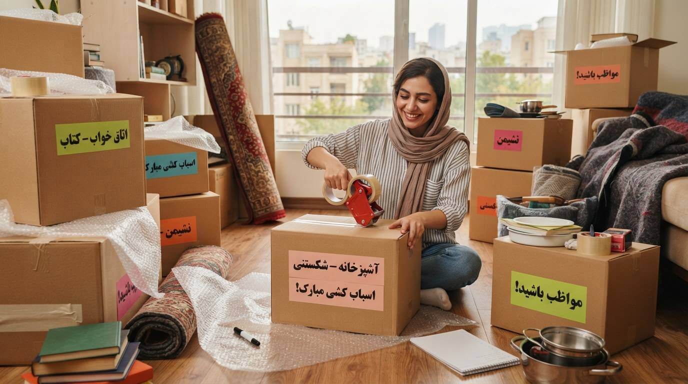 چرا بستهبندی اصولی، غولِ اسبابکشی را اهلی میکند؟ آموزش بسته بندی وسایل برای اثاث کشی منزل