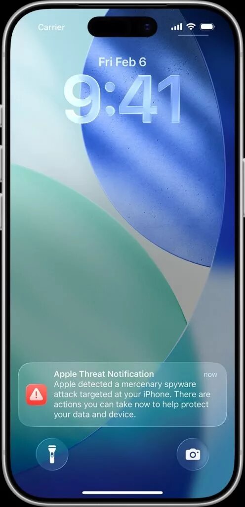 اپل به کاربران ۱۱۰ کشور پیام هشدار حمله جاسوسی ارسال کرد