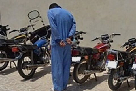 دستگیری سارق حرفه‌ای موتورسیکلت در مرند